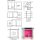 Designer Regaltür für Würfel Tür mit Flexi fuer Ikea Expedit-Kallax Nornäs XXXL Raumteiler *Sonderfarben Lila