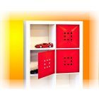 Designer Regaltür für Würfel Tür mit Flexi fuer Ikea Expedit-Kallax Nornäs XXXL Raumteiler *Sonderfarben Ferrari-rot