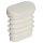 Kunststoff Lamellen-Stopfen S101 mit schrägem Boden Möbelgleiter Stuhlgleiter für Flach-Ovalrohr 30x15 Weiß