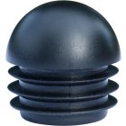 K-250-D Kugelform Kunststoff Lamellenstopfen Möbelgleiter | Stuhlgleiter rund für Stahlrohrmöbel 34-Schwarz
