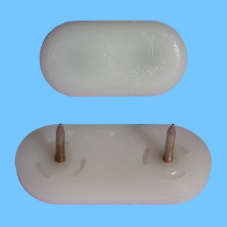 Nagelgleiter oval K212 Möbelgleiter für Holzmöbel | Gleiter zum Nageln aus Kunststoff Weiß