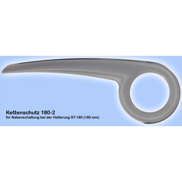 Fahrrad Kettenschutz Dekaform Performance Line 180-2 bei 36-38 Zähne Kettenblatt fuer City Bike mit Nabenschaltung Topas Transparent