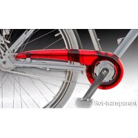 Fahrrad Kettenschutz Dekaform Performance Line 180-2 bei 36-38 Zähne Kettenblatt fuer City Bike mit Nabenschaltung Topas Transparent