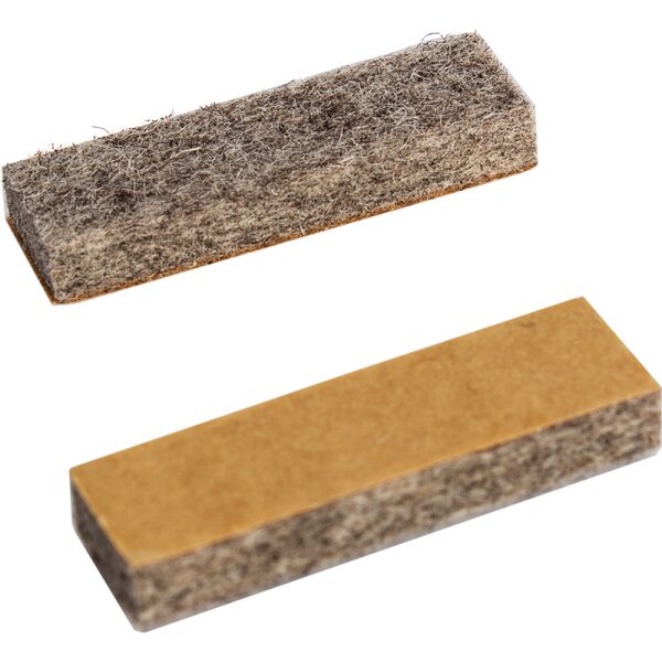 Filzgleiter Set Fi-117 selbstklebend für Freischwinger Stuhl Rechteckrohr 39x12x5,5