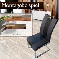 Filzgleiter Set Fi-117 selbstklebend für Freischwinger Stuhl Rechteckrohr 39x12x5,5