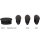 Kunststoff Ellipsen Stopfen G101-ElOv gewölbter Kopf - Fuß für Ellipsenrohr | Oval Rohr Lamellenstopfen Gartenstuhl Stapelstuhl
