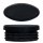 Kunststoff Lamellen Stopfen G101-ElOv gewölbter Kopf - Fuß für Ellipsenrohr | Oval-Rohr Gartenstuhl Stapelstuhl 40x20-h5 Schwarz