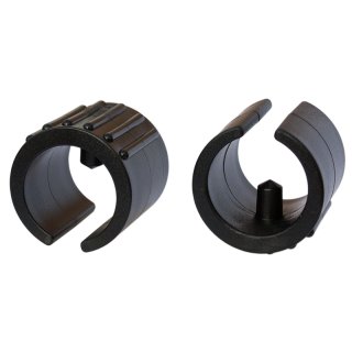 Klemmgleiter ohne Zapfen 209-D Kunststoff –Möbelgleiter | Gleitkufe zum Klipsen rund für Stahlrohrmöbel 24-26 Schwarz