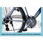 Fahrrad Kettenschutz ATB MtB Trekking Bike 230-2 f&uuml;r 44, 46, 48 Z&auml;hne Kettenschaltung-Silber