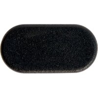 Endkappe - Fußstopfen F101 Kunststoff Lamellen-Stopfen | flacher Kopf für Flach Ovalrohre Grau-35x20