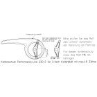 Steckbrille ST-230 (verzinkt) bis 48 Zähne Halterung für Fahrrad mit Kettenschaltung ATB MTB Trekking Bike Kettenschutz 230-2 48Z oder 42 Zähne mit Kettenblattring