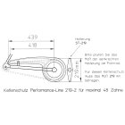 Fahrrad Kettenschutz Performance Line Dekaform 219-2 f&uuml;r 44-46-48 Z&auml;hne Kettenblatt Farbe Silber