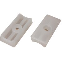 Schalengleiter 205-Re Kunststoff Möbelgleiter | Gleitkufe zum Schrauben Stuhlgleiter für Freischwinger Büro Stühle Stapelstuhl Farblos-Natur-28-30-BA22,5