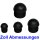 Zoll Abmessung K250-Z Kugelform Kunststoff Lamellen-Stopfen für Rundrohr Schwarz 1"-33,7x3,25