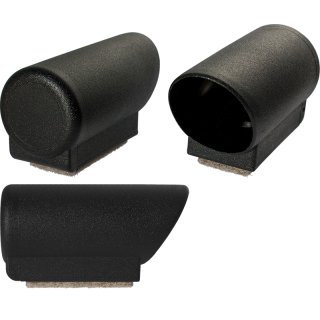 Filzgleiter Fußkappe Fi-282-D Winkelgleitkappe | Kunststoff Kappe mit Filz für Stahlrohrmöbel - Schulmöbel Rundrohr 35 mm