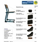 Kunststoff  Stopfen G101 Endkappe Lamellen Stuhl Fussstopfen f&uuml;r Flach Oval Rohr