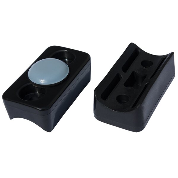 Schalengleiter PTFE 205 Kunststoff Möbelgleiter | Bodenschoner zum Schrauben Stuhlgleiter fuer Rohre Freischwinger Büro Stuhl Stapelstuhl 25-BA26,5 Schwarz
