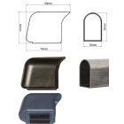 Filz Kunststoffgleiter 109-55x35 Gleitkappe | Fusskappe für Schultische mit Tunnelrohr