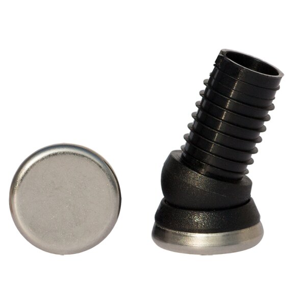 Metall Gelenk Gleiter 160 Rundrohr Stuhlgleiter Kunststoff Metallgleitfläche schräg verstellbar 25-16x1,5-2