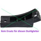 PTFE Schalengleiter 202-25-R80 Kunststoffgleiter - Stuhlgleiter für gebogene Rohre Freischwing Stuhl