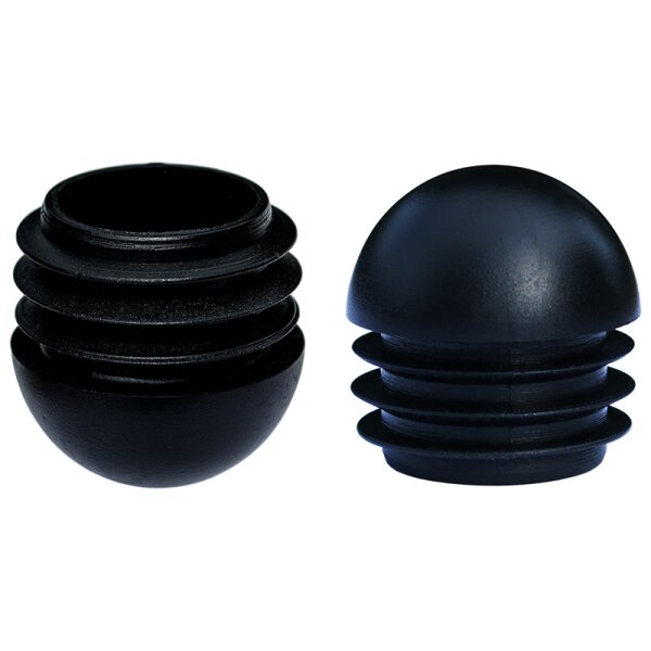 Kugelform Kunststoff Stopfen - Lamellenstopfen Möbelgleiter Dekaform K-250-D | Stuhlstopfen für Rundrohre Grau-25