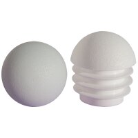 Kugelform Kunststoff Stopfen - Lamellenstopfen Möbelgleiter Dekaform K-250-D | Stuhlstopfen für Rundrohre Grau-30 (inside 26-28)