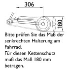 24 Zoll Fahrrad Kettenschutz Easy-Line Line f&uuml;r 36/38 + 40/42 Z&auml;hne Schwarz 180-3 f&uuml;r 36-38  Z&auml;hne