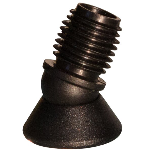 Gelenkgleiter PTFE-150 Kunststoff Möbelgleiter mit Tefloneinsatz | Teflongleitfläche verstellbar -schräg 25-16x1,5-2