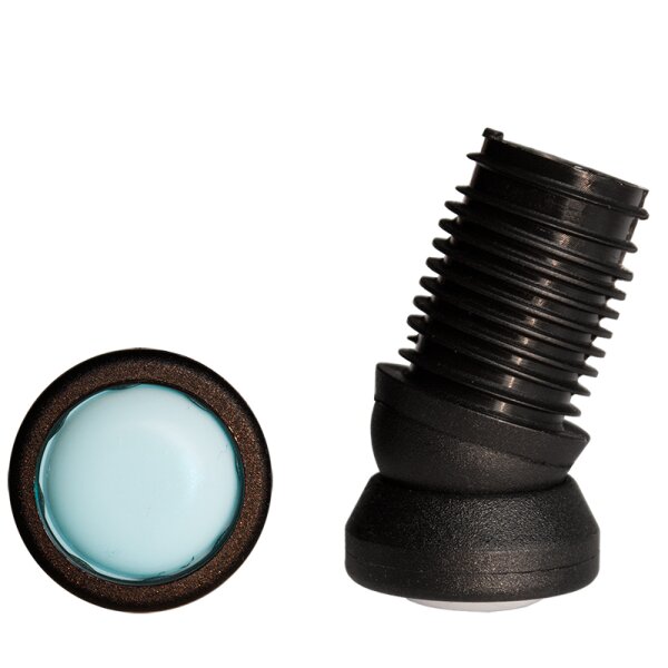 Gelenkgleiter PTFE-150 Kunststoff Möbelgleiter mit Tefloneinsatz | Teflongleitfläche verstellbar -schräg 25-22x1,5-2