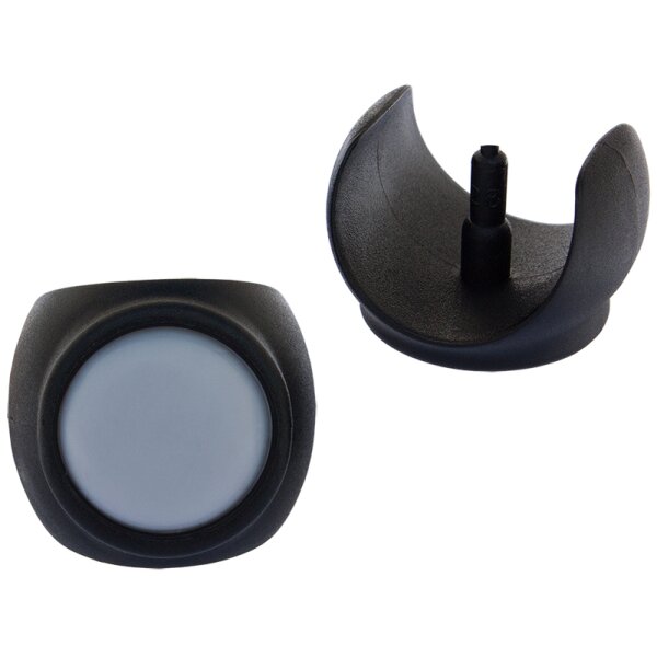 Kugelform Teflongleiter PTFE  206 Kunststoff  Klemmschalengleiter Moebelgleiter - Gleitkufe zum Klipsen mit Pin Stuhlgleiter fuer Rohre Freischwinger Bürostuhl  25
