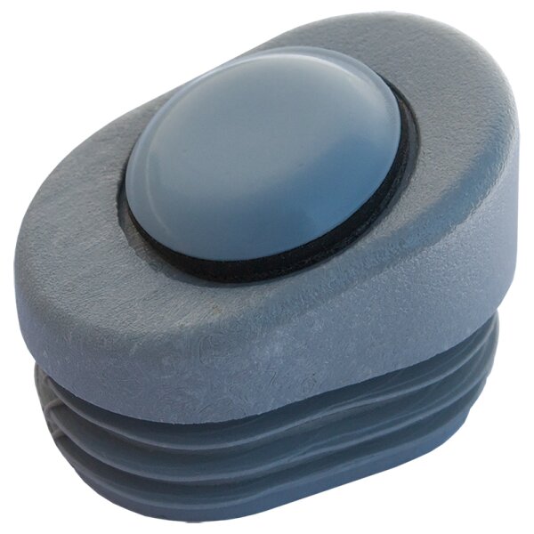 Schräger Teflongleiter PT-S201 PTFE Teflonstopfen oval -  Kunststoff Möbelgleiter für Ovalrohr - längsseitig schräg