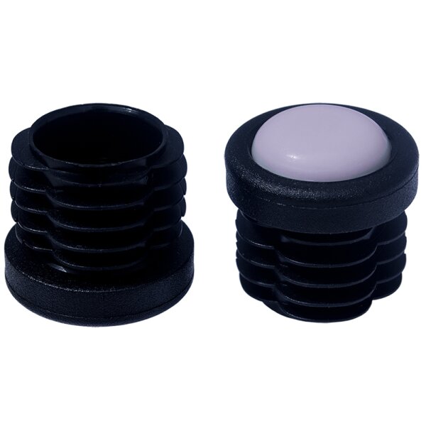 PTFE Rundgleiter PT-250 Teflonstopfen - Kunststoff Bodenschoner für Rundrohr Designstuhl 28x1,5-2,5