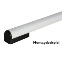 Winkelgleiter - Tischgleiter 240-D Kunststoffgleiter Büro Stuhl Möbelgleiter - Fusskappe als Stuhlgleiter vorn fuer Rundrohr 40x2,5 Schwarz
