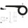 Nachrüstset Fahrrad Kettenschutz Classic-Line 219-1 für 44 46 48 Zähne 1-fach Kettenblatt mit Halterung Steckbrille Schrauben Silber