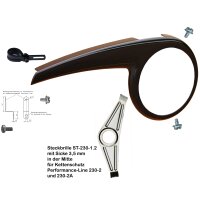 Nachrüst Set Fahrrad Kettenschutz Performance Line 230-2A bei 42 Zähne 3-fach Kettenblatt (über Kettenblatt Ring) ATB MTB nachträglich bei Kettenschaltung Silber
