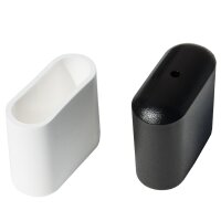 Gartenstuhl Kappe oval G264 Fußkappen für Gartenstühle | Gartenmöbel Stapelstuhl Stapelsessel Schwarz