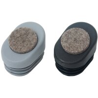 Schräger Filzgleiter Fi-S201  Filzstopfen oval -...