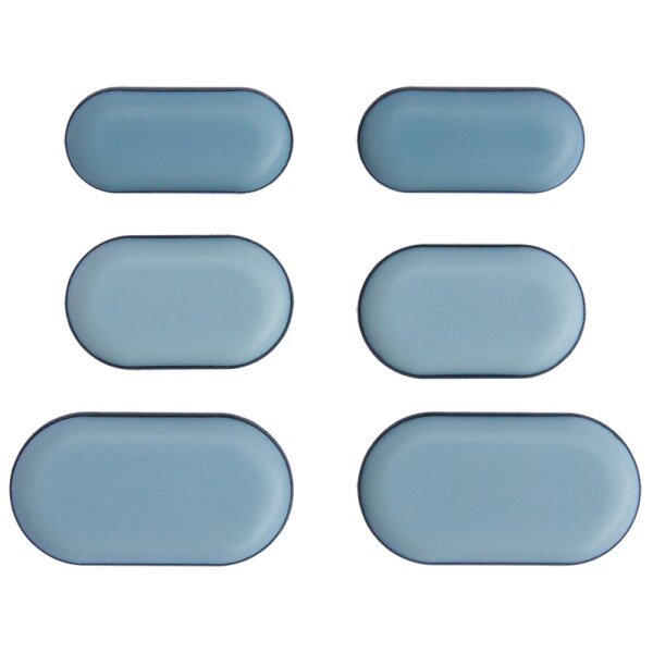 PTFE Gleiter 105-Fl-Ov Tefloneinsatz selbstklebend | Möbelgleiter fuer Stahlrohrstühle flach oval 35x20