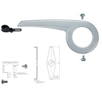 Nachrüst Set  Easy-Line Fahrrad Kettenschutz für City Bike mit 36-38 oder 40-42 Z 1-fach Kettenblatt Rot 194-3 bis 40-42 Z 15 mm