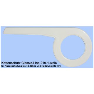 Fahrrad Kettenschutz Classic-Line Dekaform 219-1 f&uuml;r 44-46-48 Z&auml;hne 1-fach Kettenblatt - Wei&szlig;