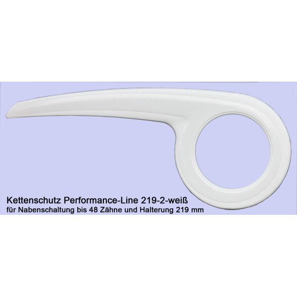 Weißerr Performance Line Fahrrad Kettenschutz 219 mm für City Bike 219 mm mit 1-fach Kettenblatt-48Z