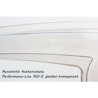 Klar-Transparenter Performance Line Fahrrad Kettenschutz 160 mm für City Bike 160 mm mit 1-fach Kettenblatt-33Z