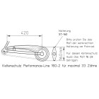 Klar-Transparenter Performance Line Fahrrad Kettenschutz 160 mm für City Bike 160 mm mit 1-fach Kettenblatt-33Z