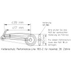 Klar-Transparenter Performance Line Fahrrad Kettenschutz180 mm für City Bike 180 mm mit 1-fach Kettenblatt-38Z