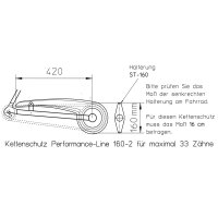Fahrrad Kettenschutz in Pink160 |180 | 219 mm für...