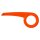 Easy-Line Fahrrad Kettenschutz Orange 180 | 194 mm für 1-fach Kettenblatt City Bike