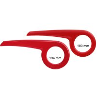 Easy-Line Fahrradkettenschutz Rot 180 | 194 mm für 1-fach Kettenblatt City Bike