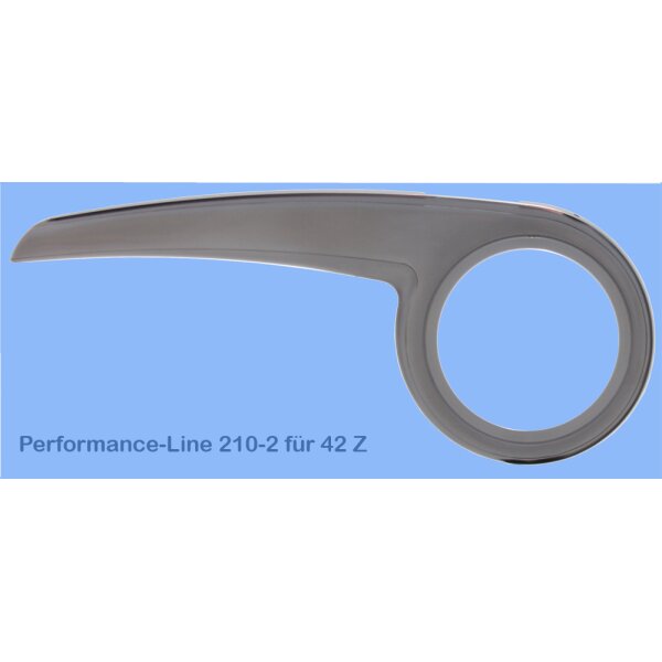Topas-transparenter Fahrrad Kettenschutz Performance Line 210-2 für ATB MTB bei 3 fach Kettenblatt 42  Zähne