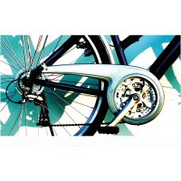 Fahrrad Kettenschutz Performance Line Silber 230-2...