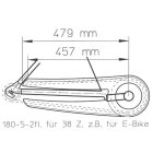 Fahrrad Kettenschutz Ergo-Line 180-5-2fl bis 36-38 Z&auml;hne 1-fach Kettenblatt (zwei fl&uuml;gelig) extra lang